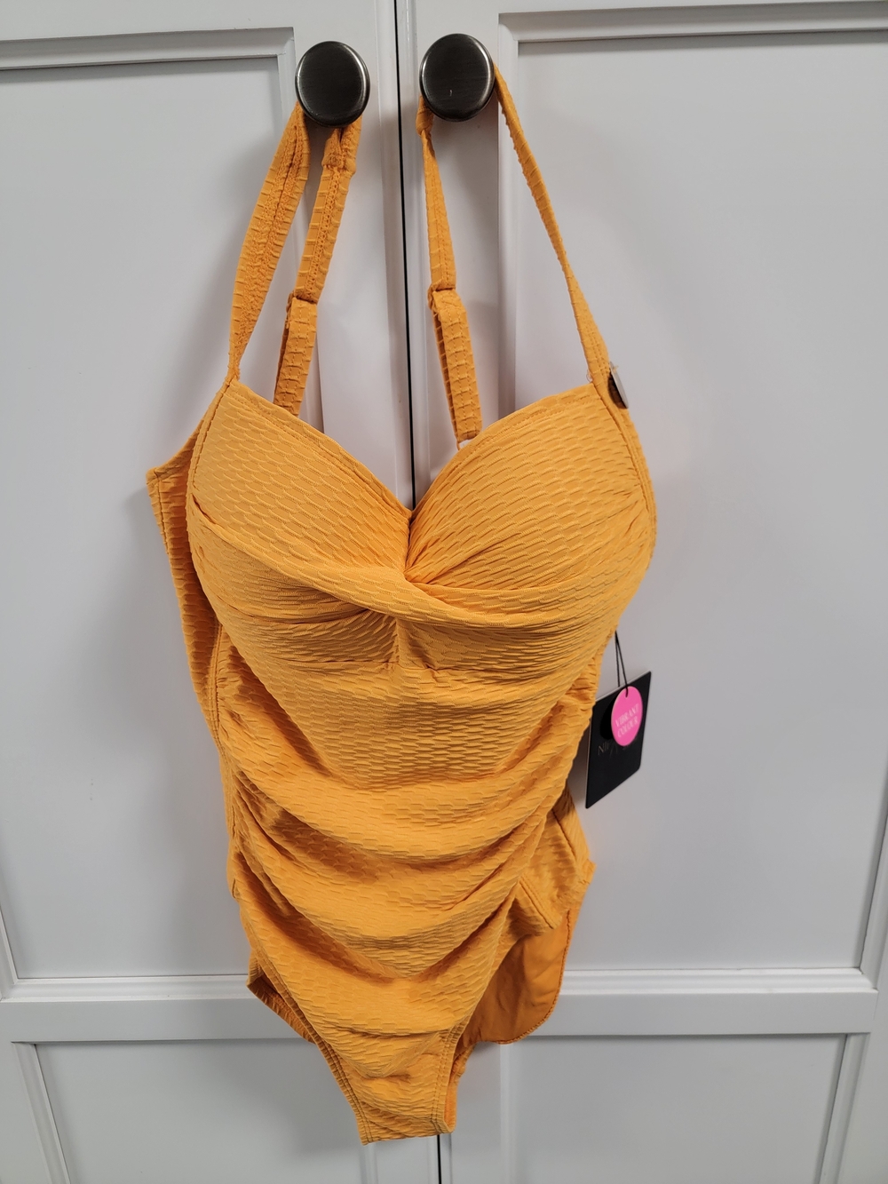 Nip Tuck Swim One Piece Swimsuit Size 6 Orange Slimming Old Hollywood Molded Cup - Picture 2 of 10